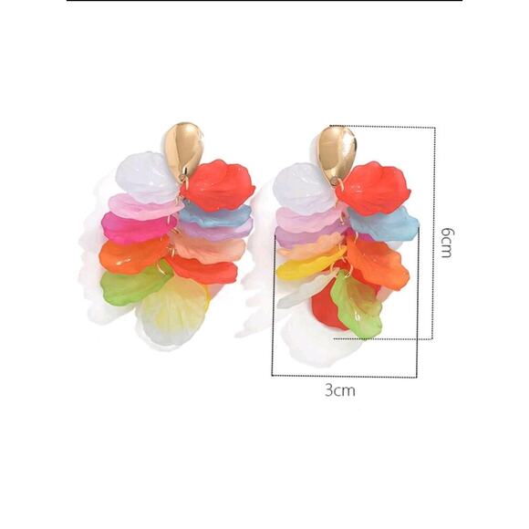 Long Multi-Layer Faux Shell Dangle Earrings for Women -Elegant Statement Jewelry - Picture 5 of 8